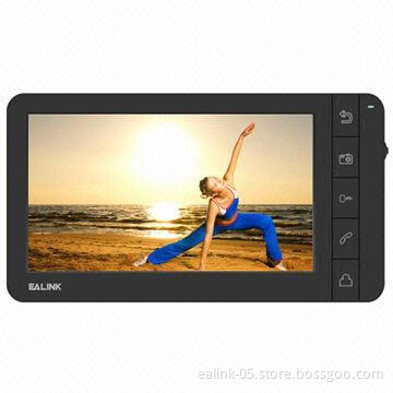 7" color touch buttons video intercom with DVR
